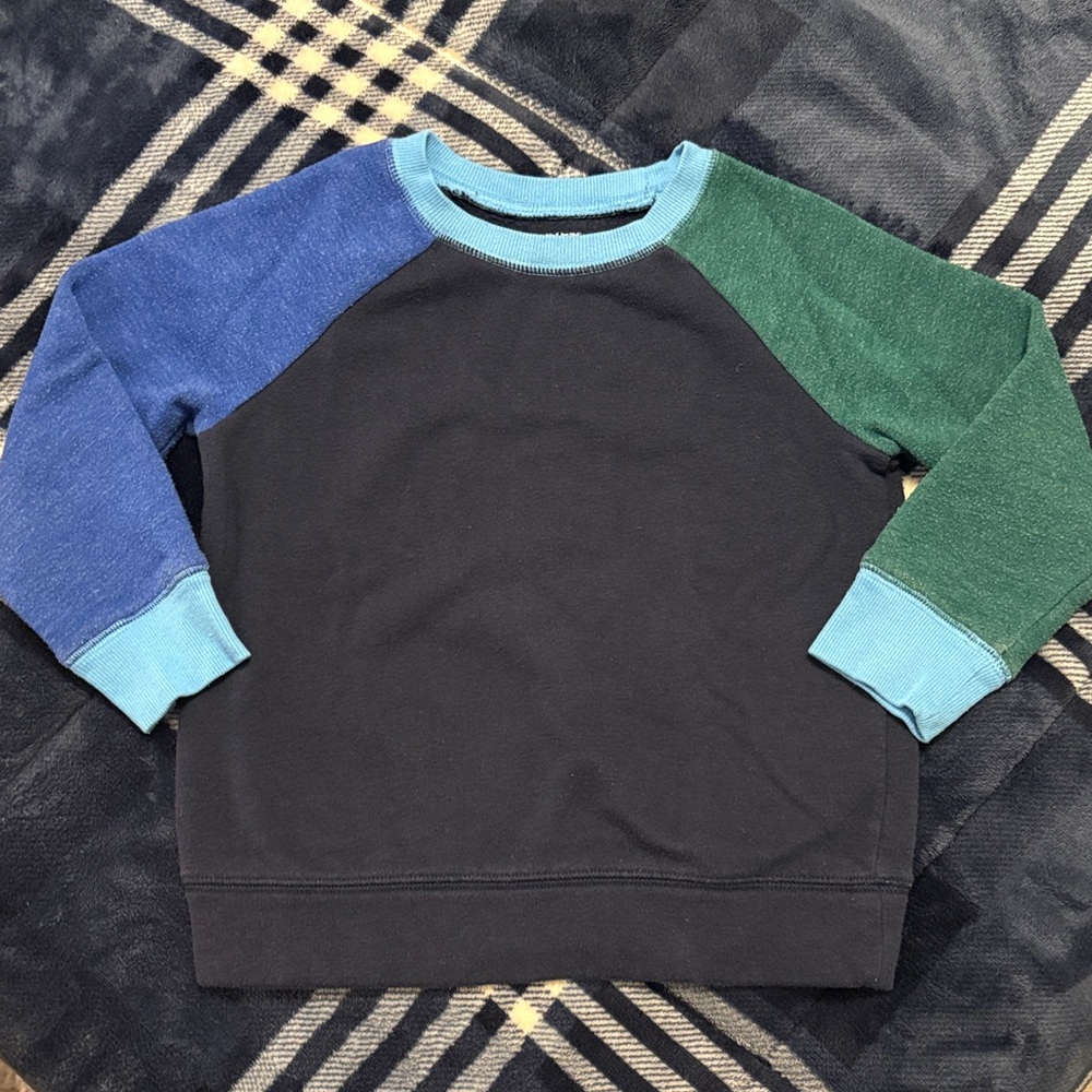 Jumping Beans Colorblock Sweatshirt with Blue and Green Sleeves